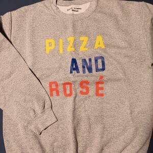 Katie K Gray Crewneck with Bold Print